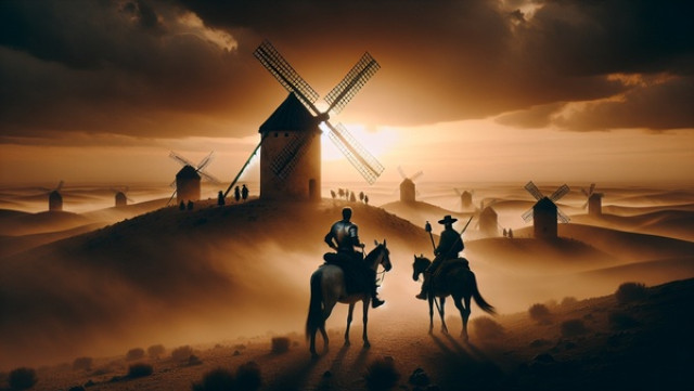 Portada de Don Quijote de la Mancha por Miguel de Cervantes